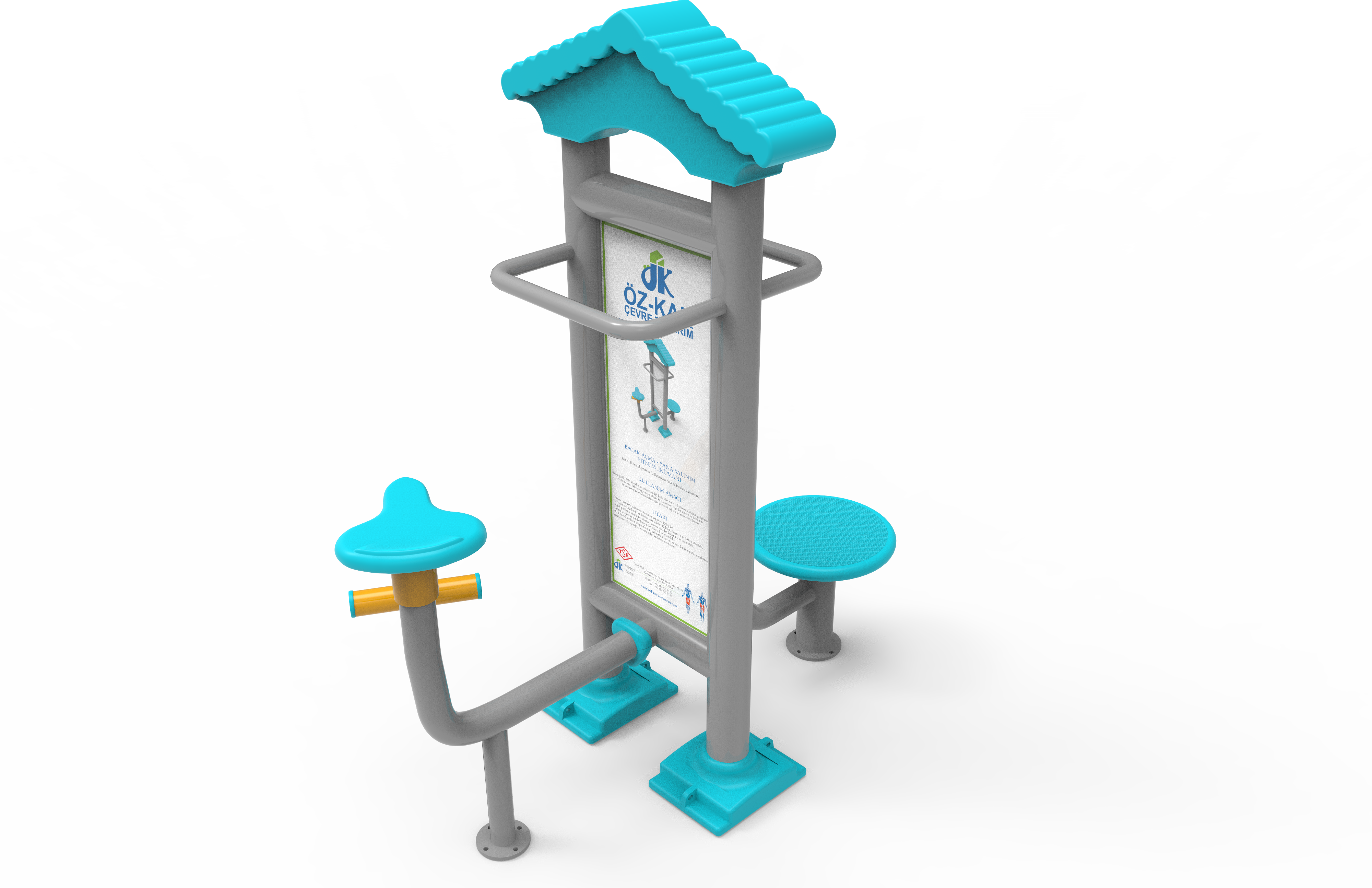 Ayakta ve Oturarak Bel Cevirme Aleti PF-200 | Dış Mekan Spor Aletleri | Erse Kent Mobilyaları
